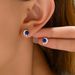 Ins Sweet Japanese and Korean Style Siple Woen's Versatile Bent Moon Le Mang Star Inlaid Zirconia Rare Earrings_ipsvogv.com