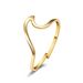 Wave opening adjustable women's elegant titanium steel rose gold plated tail ring_ipsvogv.com