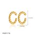 Women’s Jewelry Set Fashion Real Gold Simple Temperament Fashion All Match Ear Clip Copper Earrings Round Ins Temperament Ear Clip_ipsvogv.com