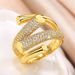 European and American Design Micro Setting Zircon Metal Cross Opening Rings For Women's Gothic Girls' Luxury Jewelry_ipsvogv.com