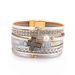 Jewelry Accessories Bohemian Multi-layer Woven Leather Cross Inlaid With Pearl Bracelet_ipsvogv.com