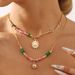 N12095 New Chinese Sun Inlaid Pearl Necklace with Instagram Style High Grade Glass Beads Layered Collar Chain_ipsvogv.com