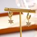 Dinner Hostess! Starlight Snowflake Zircon Silver Needle Earrings C Shaped Sweet Female Forest Style All Match Light Luxury Earrings_ipsvogv.com