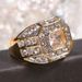 trendy Hip-hop Zircon New Men's Gold-plated Ring_ipsvogv.com