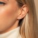 Unisex Hot Sales Real Gold Brass Electroplating Temperament Smooth Small Round Bead Five Pointed Flower Earrings Earring Set_ipsvogv.com