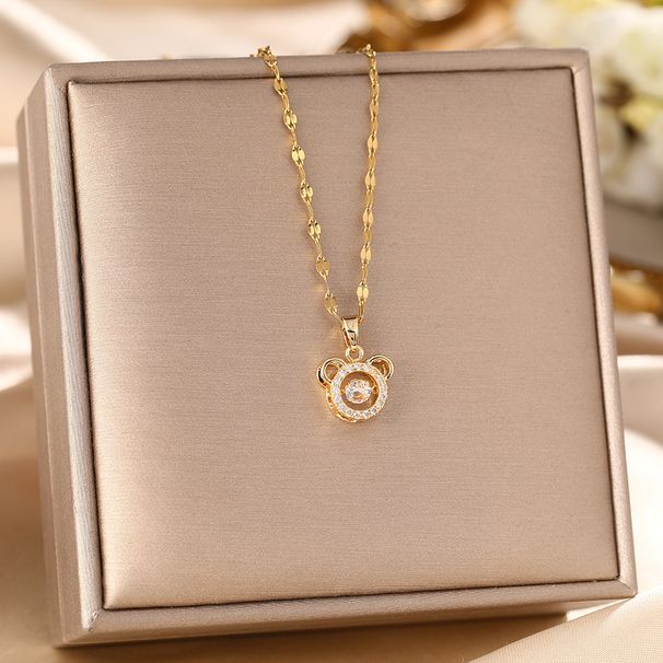 New Titanium Steel Necklace For Women With Diamond Inlay, Dynamic Temperament, Niche Design, Non Fading_ipsvogv.com