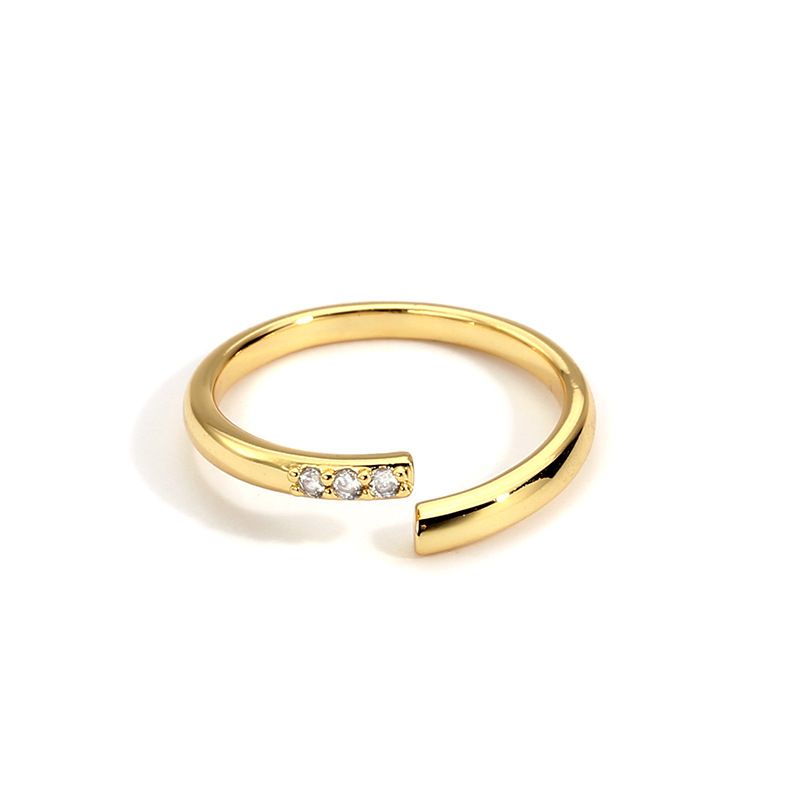 Super Korean Women's Instagram Adjustable Opening Couple Fashion With Low Key Diamond Embedding Versatile Joint Ring_ipsvogv.com