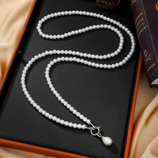 Pearl Strap Cross Body Chain Waist Chain Women's Versatile Simple Multi Layer Stacking Necklace Dress Waist Chain_ipsvogv.com