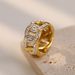 Ins High-end Light Luxury Design Exquisite And Fashionable Hollow Cuban Chain Personalized Temperament Ring_ipsvogv.com