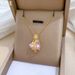 】 Pink 【 Love Rose Fashionable Light Luxury Temperament Gorgeous Full Diamond Necklace Women's Versatile Clavicle Chain 【 】_ipsvogv.com