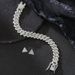 New street style Cuban chain earrings alloy men's suits niche hip hop jewelry accessories_ipsvogv.com