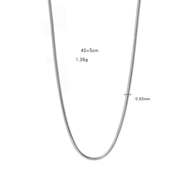 Women's Jewelry Set S925 Sterling Silver Necklace Silver Snake Bone Chain Italian Summer Light Luxury High End Jewelry Accessories_ipsvogv.com