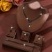 Women’s Jewelry Set Fashion Necklace Bracelet Ring Ring Set Bridal Jewelry Zircon Earrings Four Piece Dress_ipsvogv.com