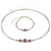 2cm Amethyst Sugar Cube Round Beads Amethyst Natural Stone Bracelet Necklace Set_ipsvogv.com