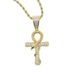 Hip Hop New Snake Cross Pendant Fashion Trend Inlaid Zircon Men's Necklace_ipsvogv.com
