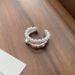 S Pure Silver Double-layer Pearl For Women, Simple Niche Design, And Cool Temperament, With An Open Index Finger Ring_ipsvogv.com