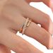 Women's Jewelry Light Luxury And Elegant Three Circle Cross Inlaid Diamond Ring Two Color Niche Design Fashionable Personality Open Index Finger Ring_ipsvogv.com