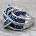 Cao Shiman's Royal Blue Zircon Set Women's Exaggerated Engagement Ring_ipsvogv.com