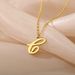 new uppercase A Z stainless steel 26 English letters necklace melon seed clasp real gold plated men's necklace_ipsvogv.com