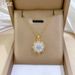 Steel 【 Titanium 】 Sparkling Flower Zircon Light Luxury Temperament Gorgeous Full Diamond Necklace Women's Versatile 【 】_ipsvogv.com