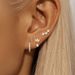 Diamond-Encrusted Petal Stud Earrings - Light Luxury Minimalist Earrings For Women (Elegant Ear Accessories Set)_ipsvogv.com