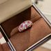 Pink 】 Paraiba Manor 【 Tender Zircon Starry Sky Open Ring, Light Luxury And High End Feeling Ring 【 】 ,_ipsvogv.com