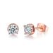 Unisex fashion simple earrings Copper inlaid zircon plated rose gold hot selling earrings_ipsvogv.com