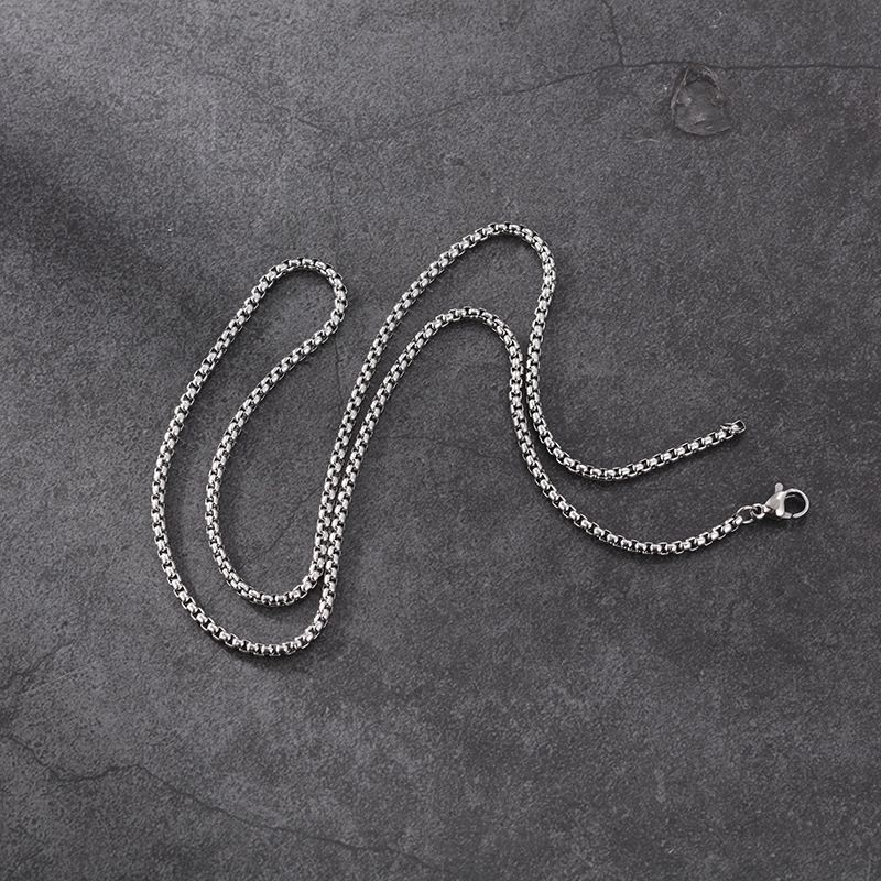 Simple Classic Men's Titanium Steel Necklace Fashion Pendant Hip Hop Matching Accessories_ipsvogv.com
