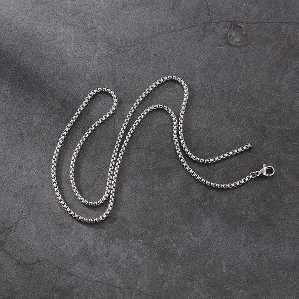 Simple Classic Men's Titanium Steel Necklace Fashion Pendant Hip Hop Matching Accessories_ipsvogv.com