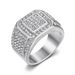 New Hip-Hop Nightclub Jewelry Titanium Steel Gold-Plated Full Diamond Luxurious Men's Ring_ipsvogv.com