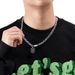 Good luck nameplate titanium steel necklace for men and women ins cold style light luxury jewelry high end niche sweater chain men's accessories_ipsvogv.com