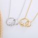 Mobius Double Ring Copper Necklace Pendant Ins Style Simple Advanced Clavicle Chain_ipsvogv.com