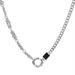 Irregular Niche Design, Black Titanium Steel Geometric Circular Ring Splicing Necklace, Unisex High-end Necklace_ipsvogv.com