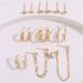 Women’s Jewelry Set Fashion Inlaid Rhinestone Ladies Earrings Creative Retro Gold Earrings Set_ipsvogv.com
