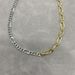 Small Niche Accessory Design, Simple Gold Silver Contrasting Classic Instagram Necklace, Fashionable And Versatile_ipsvogv.com