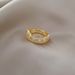 【 Real Gold 】 Full Diamond Double Layered Wedding With Adjustable Opening, Simple Handmade Ring, Couple's Pair Ring_ipsvogv.com