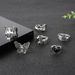 New Combination Exaggerated Butterfly Batsnake Heart Hand 6-piece Set Ring_ipsvogv.com