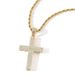 necklace men's three row zircon cross hip hop pendant men's trendy hiphop popular accessories_ipsvogv.com