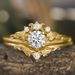Sanjie's New Tem Floral Ring Gold-plated Zircon Branch Crown, Paired With Ins Jewelry For Women_ipsvogv.com