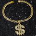 Jewelry Hip Hop New Personalized Symbol Men's USD Large Pendant Necklace_ipsvogv.com