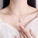 Carlene's Sterling Crystal Stone For Women, Versatile And High-end, Pure Silver Water Droplet Necklace_ipsvogv.com