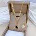 Body 【 Full Titanium Steel 】 Shell Lucky Grass Personality Minimalist Gold Necklace In The Wind Furnace Female INS Mesh 【 】_ipsvogv.com