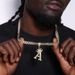 Popular crown letter pendant gold and silver men and women hip hop full diamond love flower letter necklace jewelry batch_ipsvogv.com
