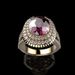 Sanjie's New Unisex Full Diamond Red Ring, French Style Accessory_ipsvogv.com