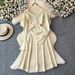 Women's Clothing 2024 autumn and winter new solid color slim fit long sleeve bottoming sweater long skirt a line over knee knitted dress_ipsvogv.com