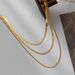 Titanium Steel Figaro Triple Chain Fashion Light Luxury Colorless Accessories Necklace For Women_ipsvogv.com