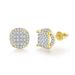 Hot hip hop zircon earrings for men and women with full diamond gold plated threaded earrings, hot earrings_ipsvogv.com
