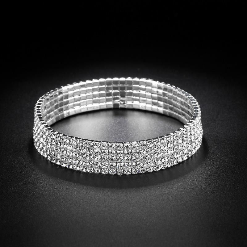 Women’s Jewelry Set Fashion Jewelry Bridal Jewelry High End Atmospheric Water Diamond Wedding Photography Necklace Earrings Bracelet_ipsvogv.com