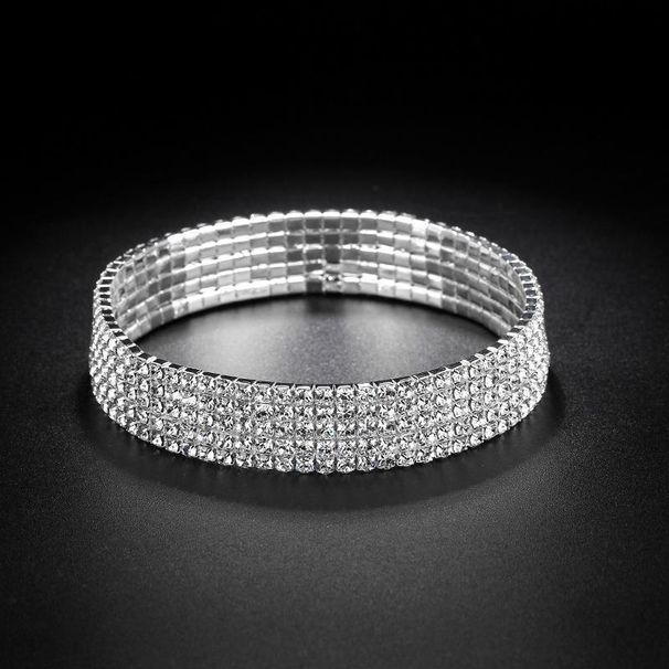 Women’s Jewelry Set Fashion Jewelry Bridal Jewelry High End Atmospheric Water Diamond Wedding Photography Necklace Earrings Bracelet_ipsvogv.com