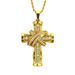Fashion Men Stainless Steel Cuban Chain Cross Necklace Zircon Pendant Hip Hop Necklaces for Men Cross Jewelry Anniversary Gift_ipsvogv.com